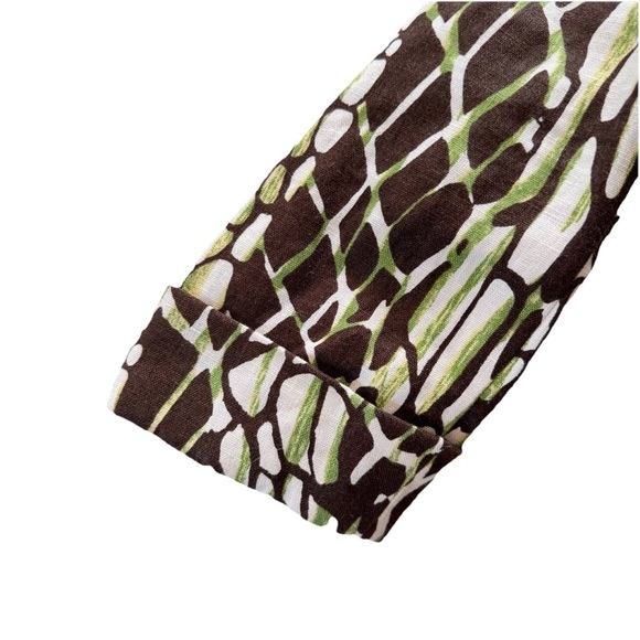 Bob Mackie Studio Women’s Linen Giraffe Print Jacket Blazer Size 12 Earthy Artsy - Picture 5 of 8